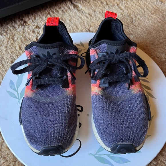 Adidas NMD R1 J Core Black Solar Red Orange Size 6 Sneakers. - Picture 12 of 17